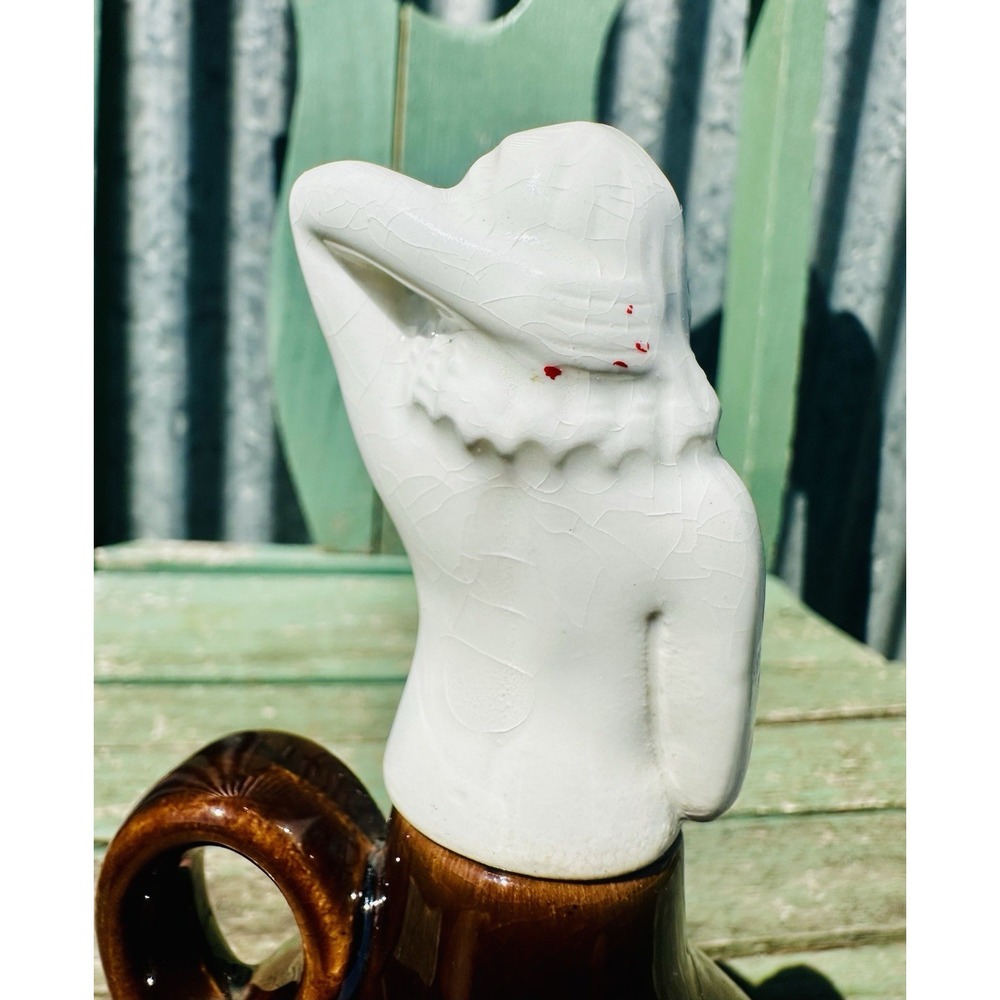 Vintage Mid Century Nude Pin-Up Decanter Jug Pour-Through Stopper Made In Japan - Picture 6 of 12